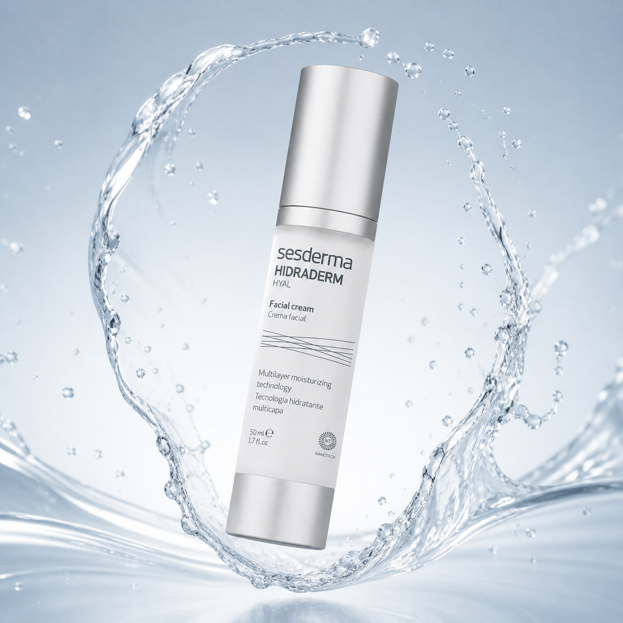 Sesderma Hidraderm Hyal Facial Cream 50ml hydrating face cream for dry dehydrated skin with multi-layer moisture technology
