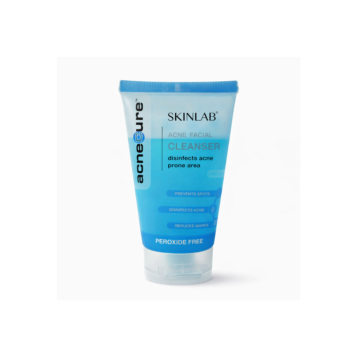 SKINLAB Acnecure Acne Facial Cleanser tube 100ml for acne-prone skin, helps reduce pimples and unclog pores