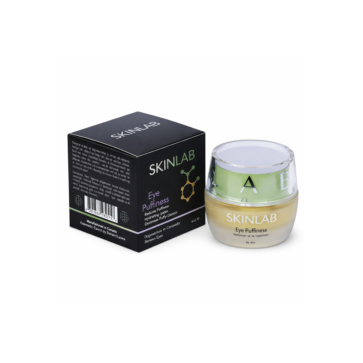 SKINLAB Eye Puffiness Cream 30ml box packaging for reducing dark circles and under-eye puffiness