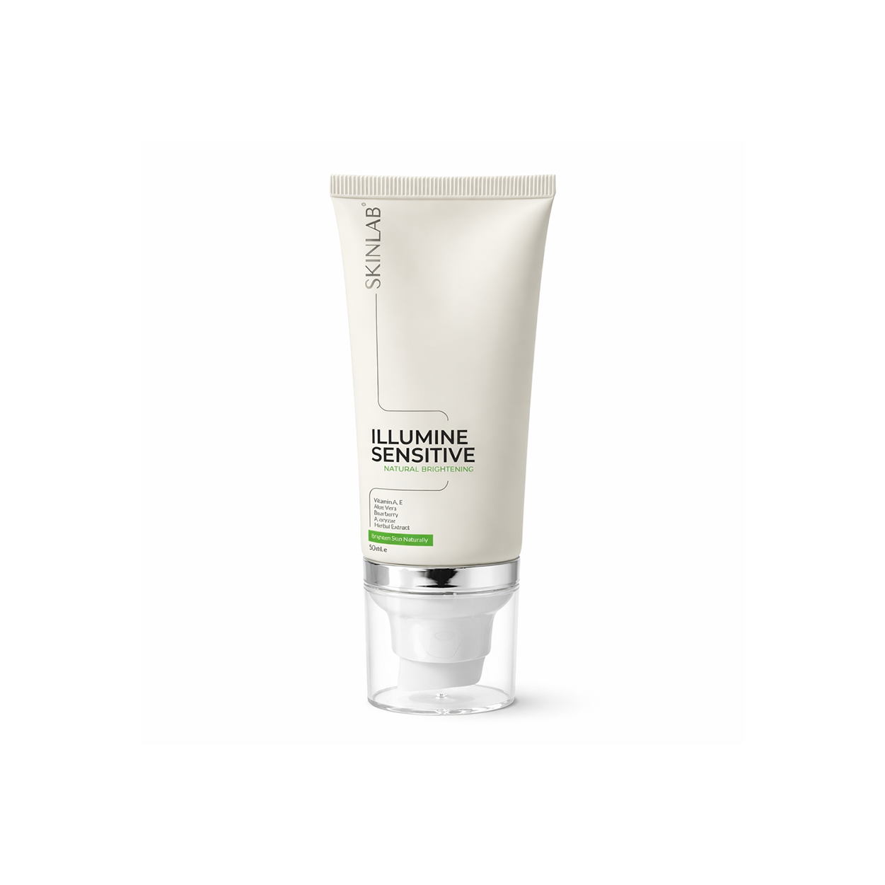Skinlab Illumine Sensitive Brightening Cream 50ml tube for sensitive skin, helps reduce dark spots and improve skin tone