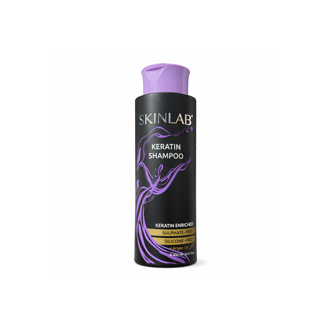 Skinlab Keratin Shampoo keratin enriched sulphate-free shampoo 400ml bottle for damaged hair repair and frizz control
