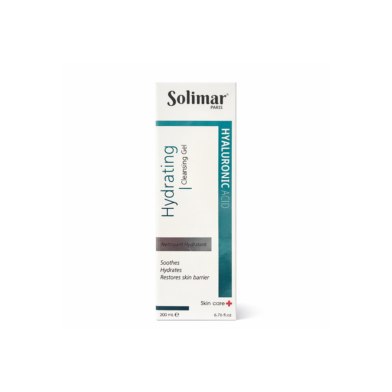 Solimar Paris Hydrating Cleansing Gel 200ml facial cleanser with hyaluronic acid for gentle hydration and daily skin cleansing