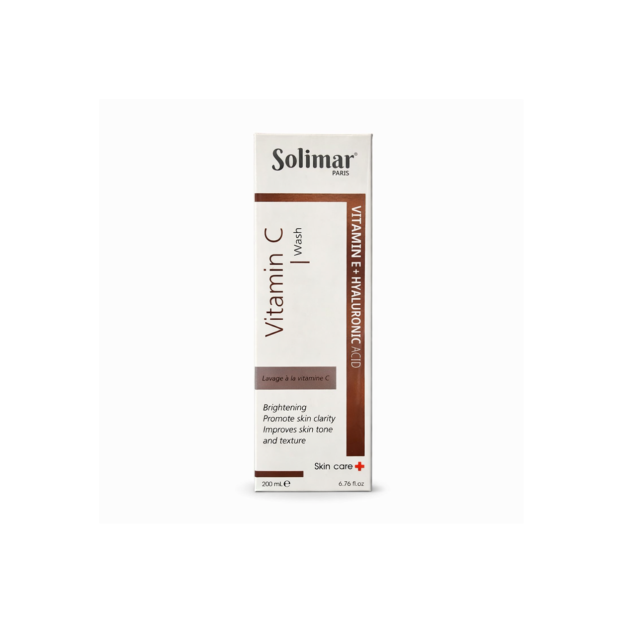 Solimar Paris Vitamin C Wash face cleanser 200ml with hyaluronic acid for brightening and hydrating skin