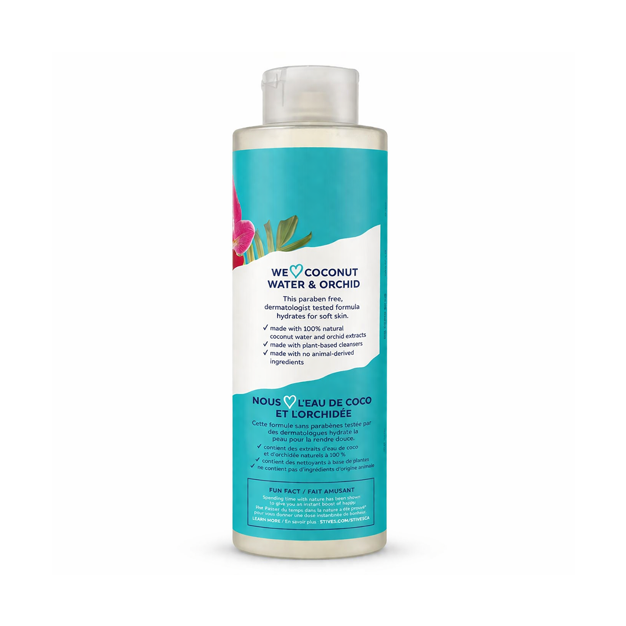 St. Ives Coconut Water & Orchid Hydrating Body Wash 650ml bottle for moisturizing and gentle daily skin cleansing