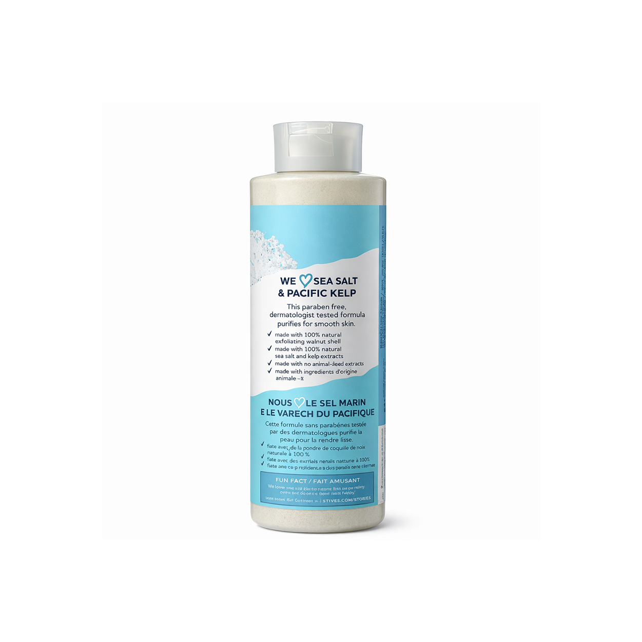 St. Ives Exfoliating Body Wash Sea Salt & Pacific Kelp 650ml bottle for smoothing and cleansing skin