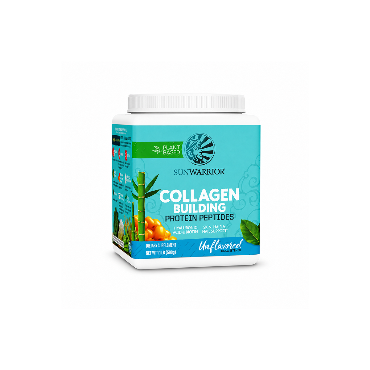 Sunwarrior Collagen Building Protein Peptides 500g dietary supplement powder for plant-based skin, hair and nail support