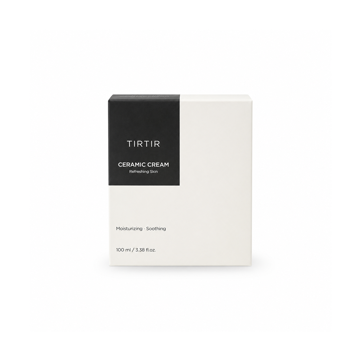 TIRTIR Ceramic Cream Refreshing Skin 50ml face moisturizer jar for deep hydration and skin barrier repair on white background