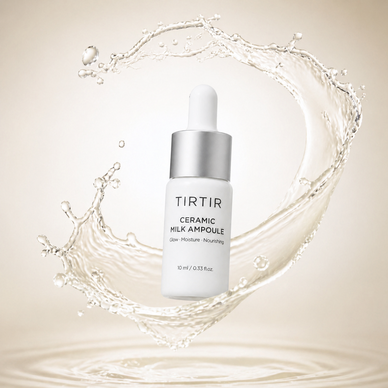 TIRTIR Ceramic Milk Ampoule hydrating face serum 10ml for skin barrier repair and deep moisture nourishment