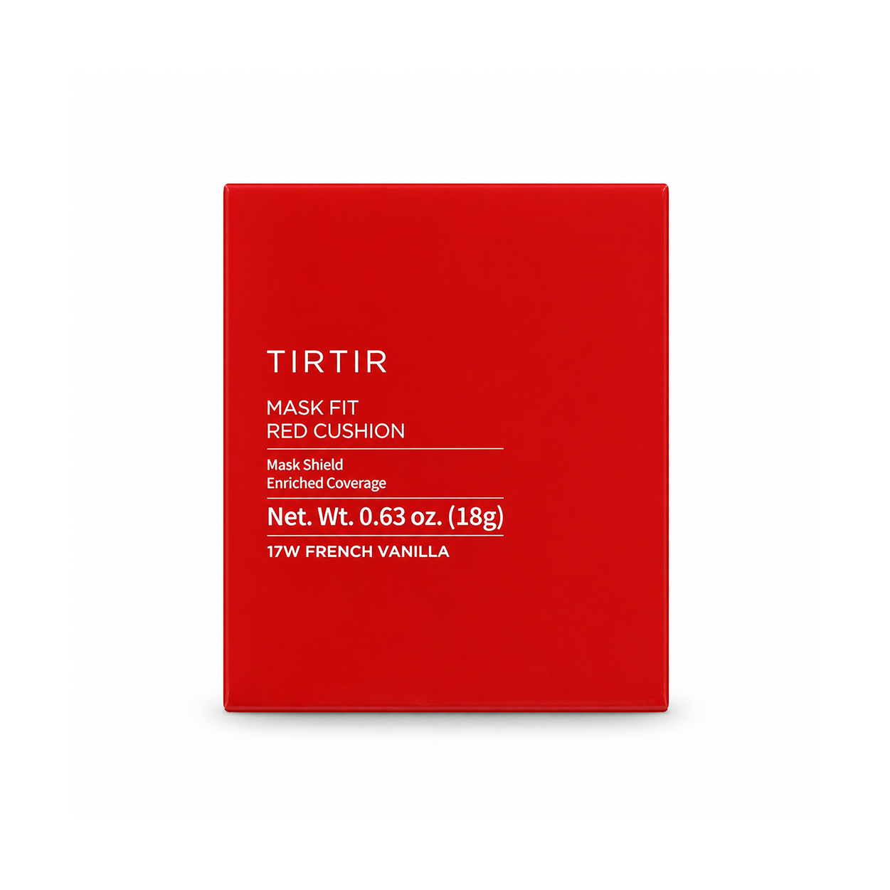 TIRTIR Mask Fit Red Cushion foundation 18g compact with full coverage finish for smooth and even skin tone