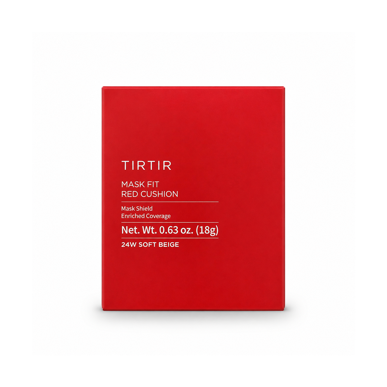 TIRTIR Mask Fit Red Cushion 24W Soft Beige cushion foundation 18g for full coverage and smooth even skin finish