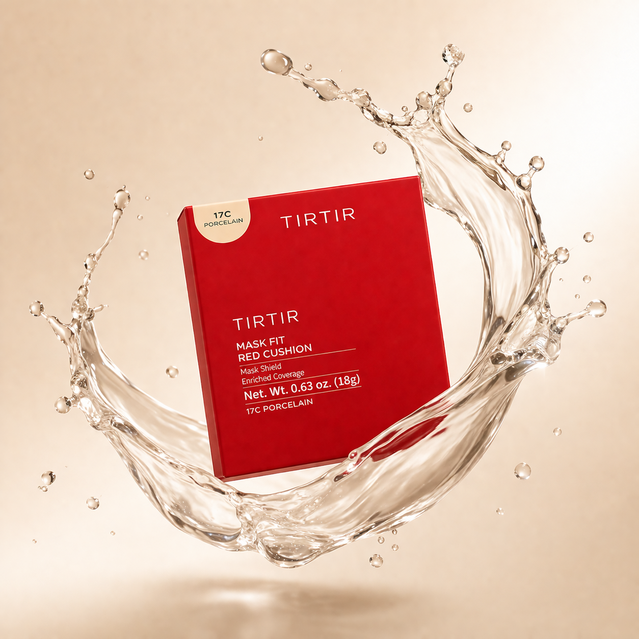 TIRTIR Mask Fit Red Cushion 18g cushion foundation providing full coverage with smooth long lasting finish for dry uneven skin