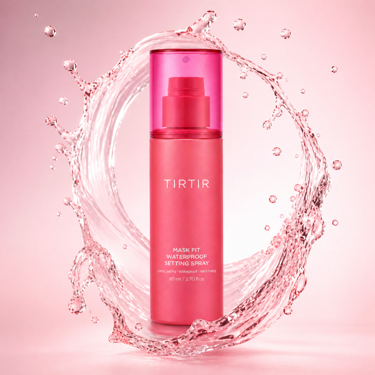 TIRTIR Mask Fit Waterproof Setting Spray 80ml makeup setting spray bottle with long-lasting sweat-resistant finish