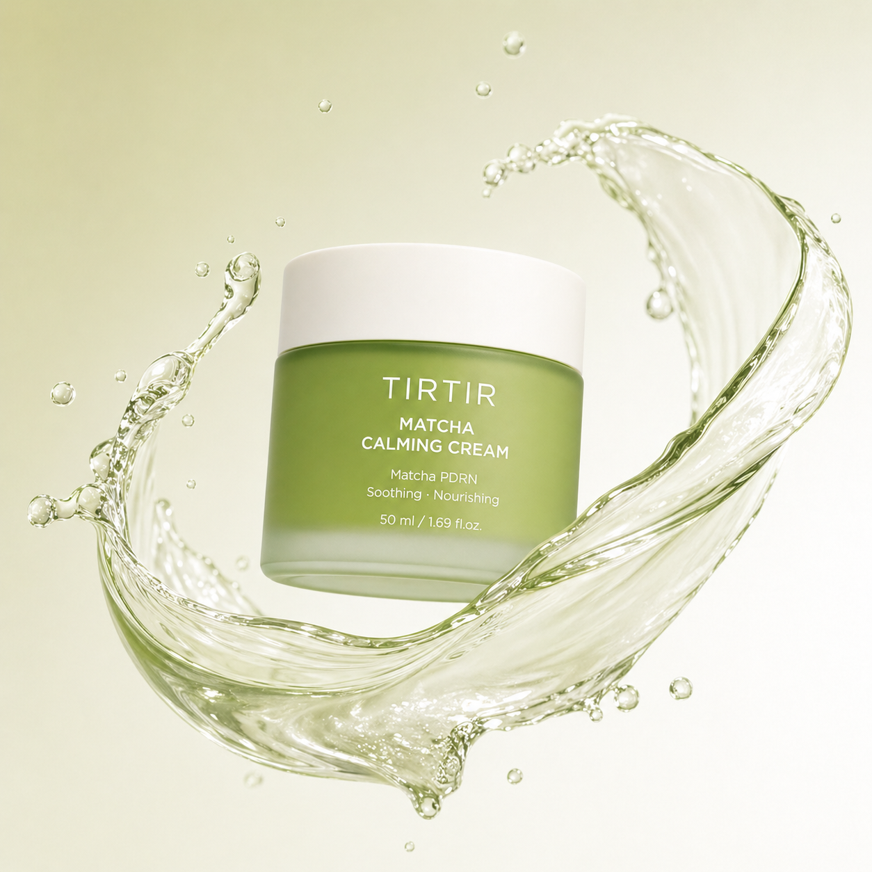 TIRTIR Matcha Calming Cream face moisturizer 50ml jar for soothing sensitive skin and strengthening the skin barrier