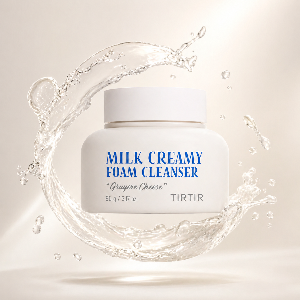 TIRTIR Milk Creamy Foam Cleanser Gruyere Cheese 90g cream to foam facial cleanser for deep cleansing and hydration