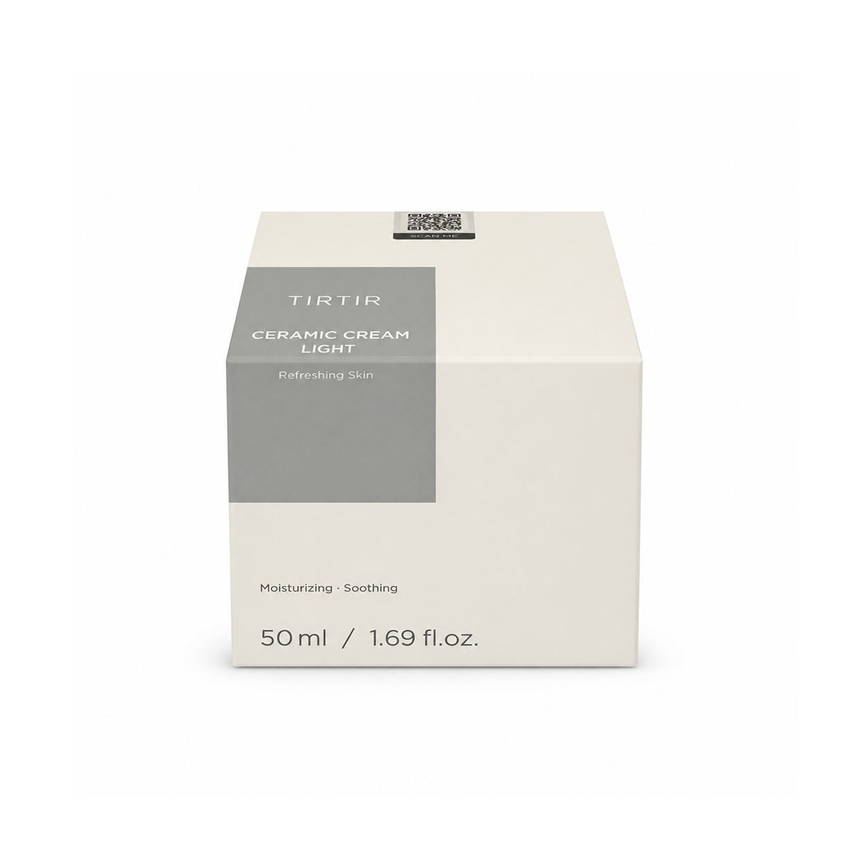 TIRTIR Ceramic Cream Light 50ml face moisturizer jar for hydrating and soothing sensitive skin
