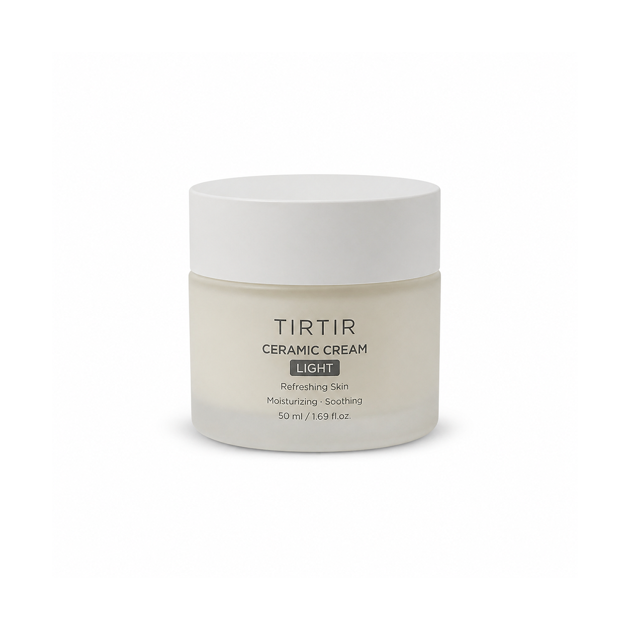 TIRTIR Ceramic Cream Light 50ml face moisturizer jar for hydrating and soothing sensitive skin