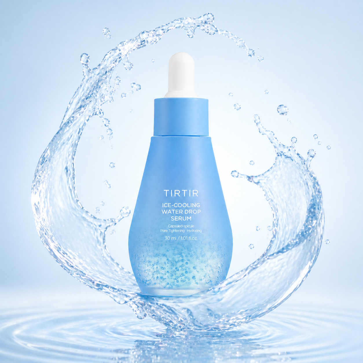 TIRTIR Ice-Cooling Water Drop Serum 30ml hydrating face serum bottle for pore tightening and cooling skin care