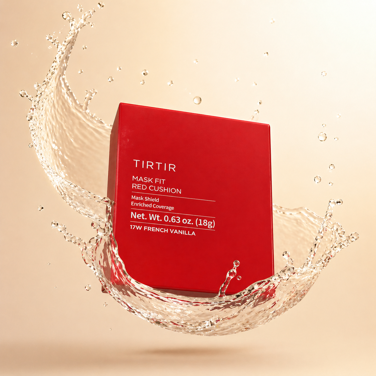TIRTIR Mask Fit Red Cushion foundation 18g compact with full coverage finish for smooth and even skin tone