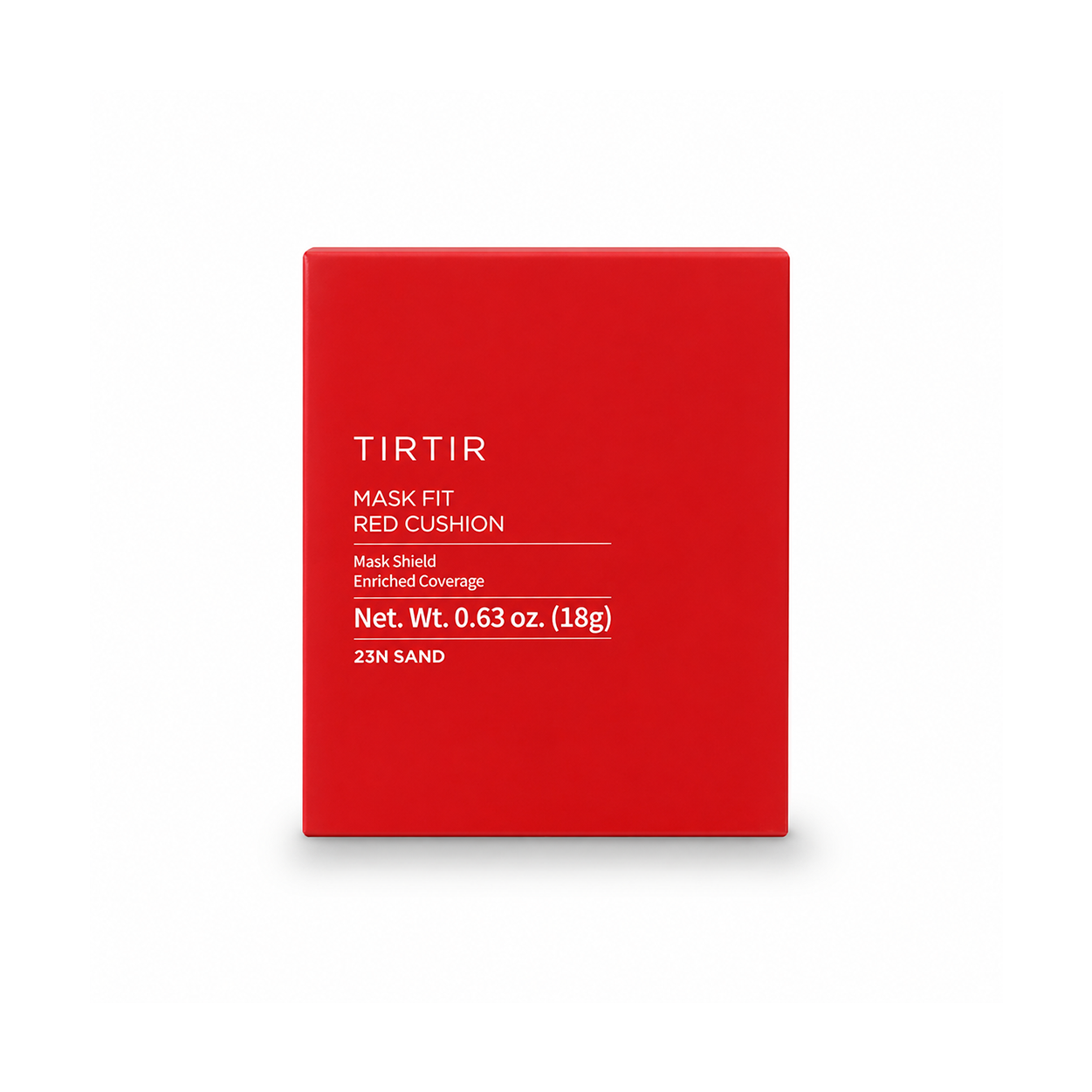 TIRTIR Mask Fit Red Cushion 23N Sand cushion foundation 18g with full coverage formula for smooth, long-lasting and even skin tone finish