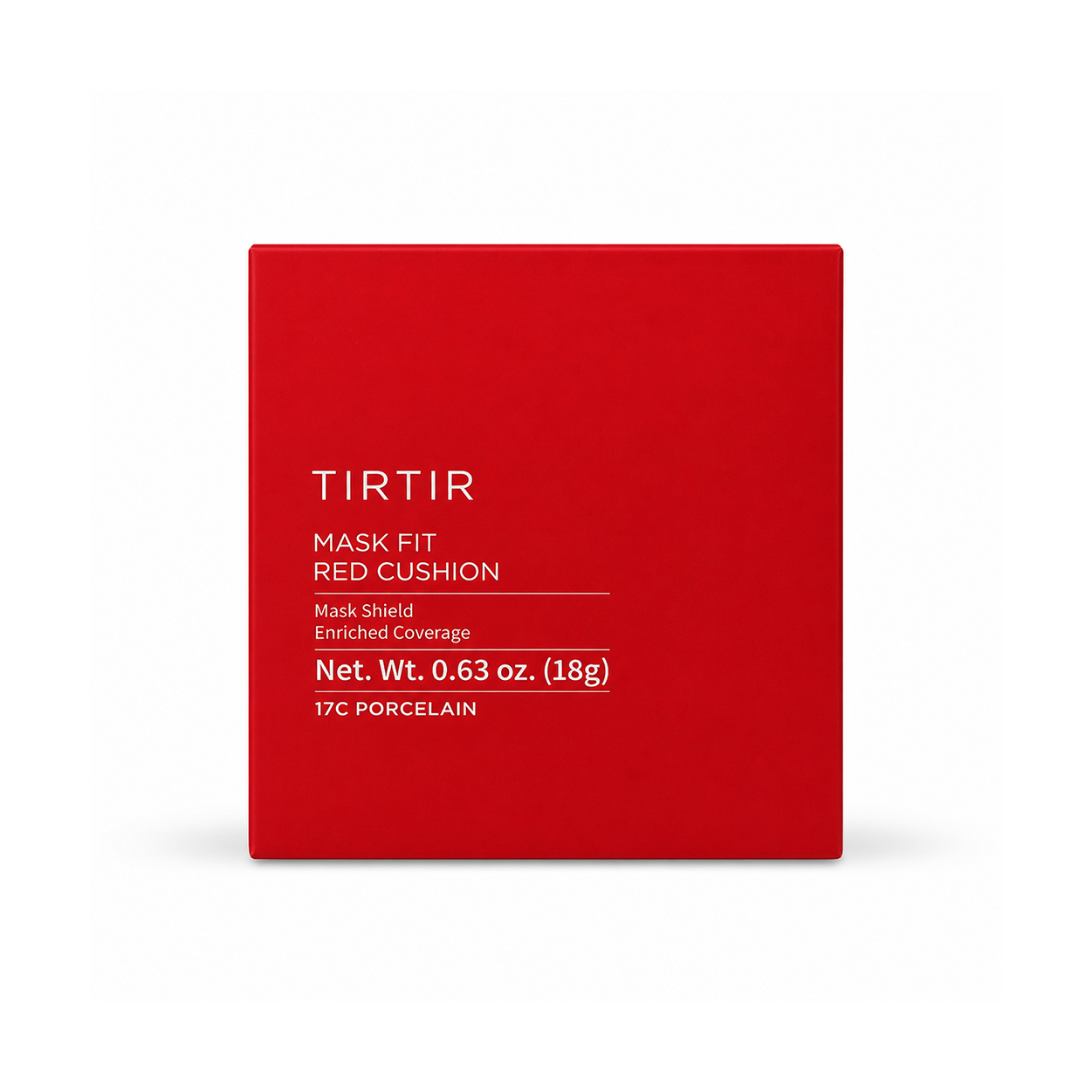 TIRTIR Mask Fit Red Cushion 18g cushion foundation providing full coverage with smooth long lasting finish for dry uneven skin