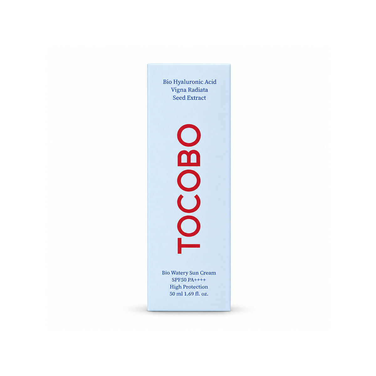 TOCOBO Bio Watery Sun Cream SPF50 PA++++ 50ml face sunscreen providing lightweight daily UV protection and deep hydration