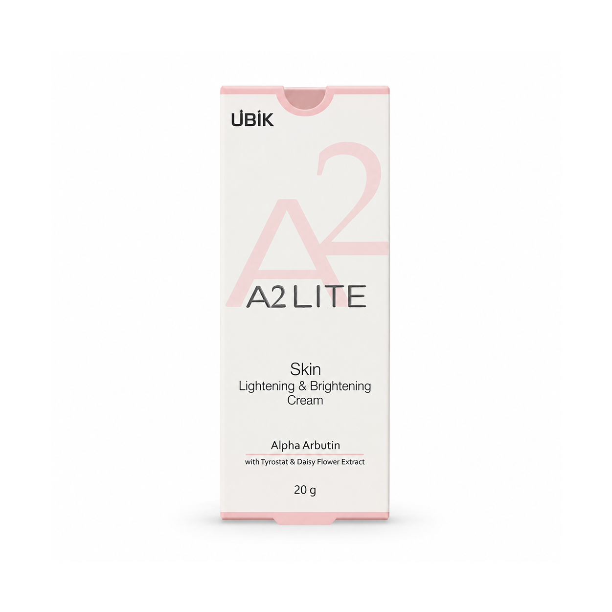 UBiK A2 LITE Skin Lightening & Brightening Cream 20g tube for dark spots, pigmentation, and uneven skin tone correction