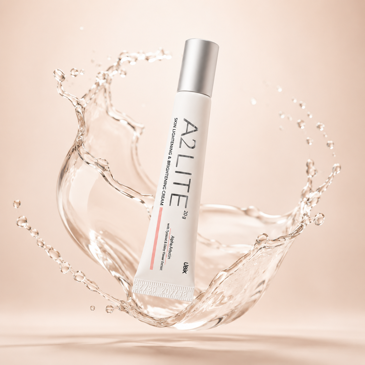 UBiK A2 LITE Skin Lightening & Brightening Cream 20g tube for dark spots, pigmentation, and uneven skin tone correction
