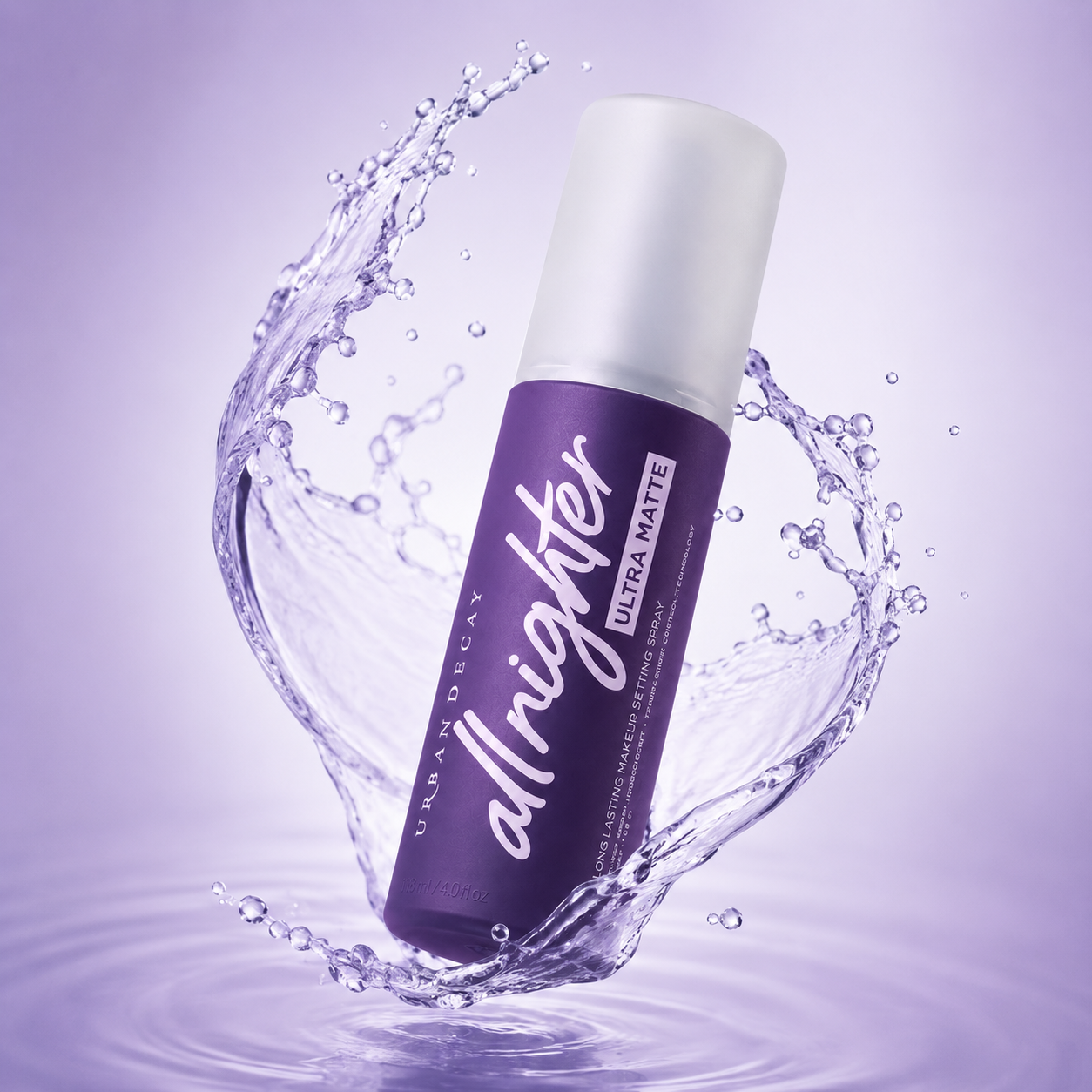 Urban Decay All Nighter Ultra Matte Makeup Setting Spray 118ml, long-lasting oil control setting spray with matte finish for extended makeup wear.