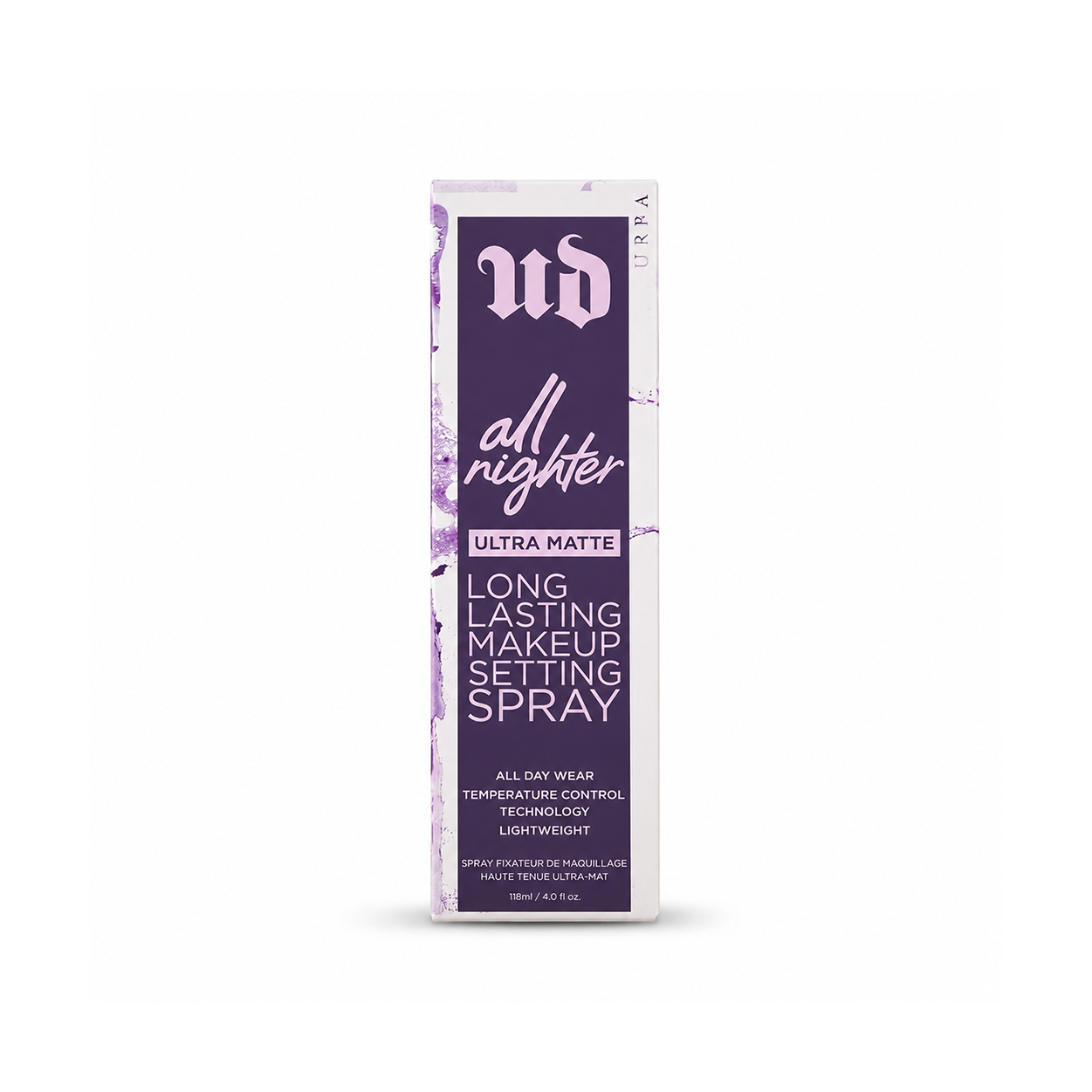 Urban Decay All Nighter Ultra Matte Makeup Setting Spray 118ml, long-lasting oil control setting spray with matte finish for extended makeup wear.
