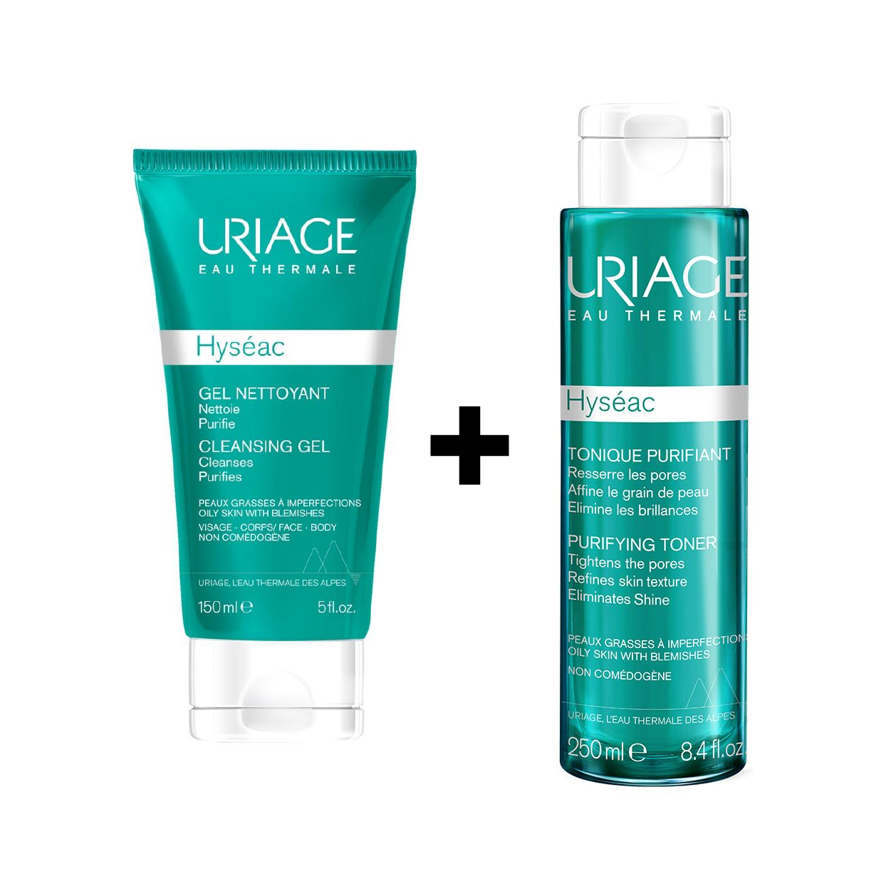 Uriage Hyseac Cleansing Gel 150Ml+Hyseac Toner 250Ml