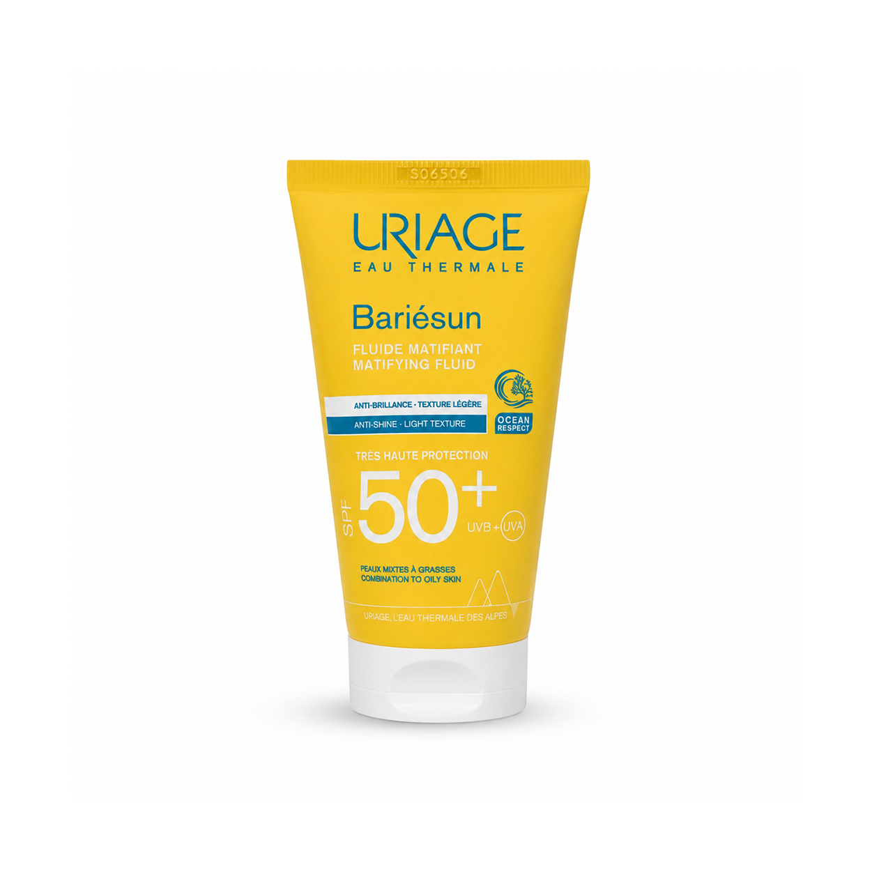 Uriage Bariésun Fluide Matifiant SPF 50+ Mattifying Fluid 50ml face sunscreen for combination to oily skin with lightweight shine control.