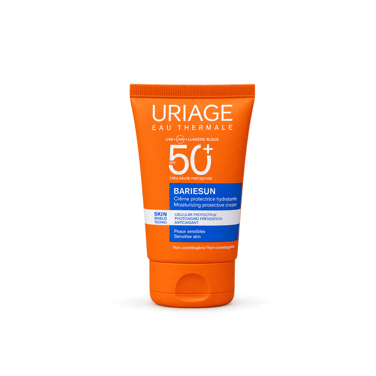 Uriage Bariésun Moisturizing Protective Cream SPF 50+ 50ml facial sunscreen for very high UVA and UVB protection.