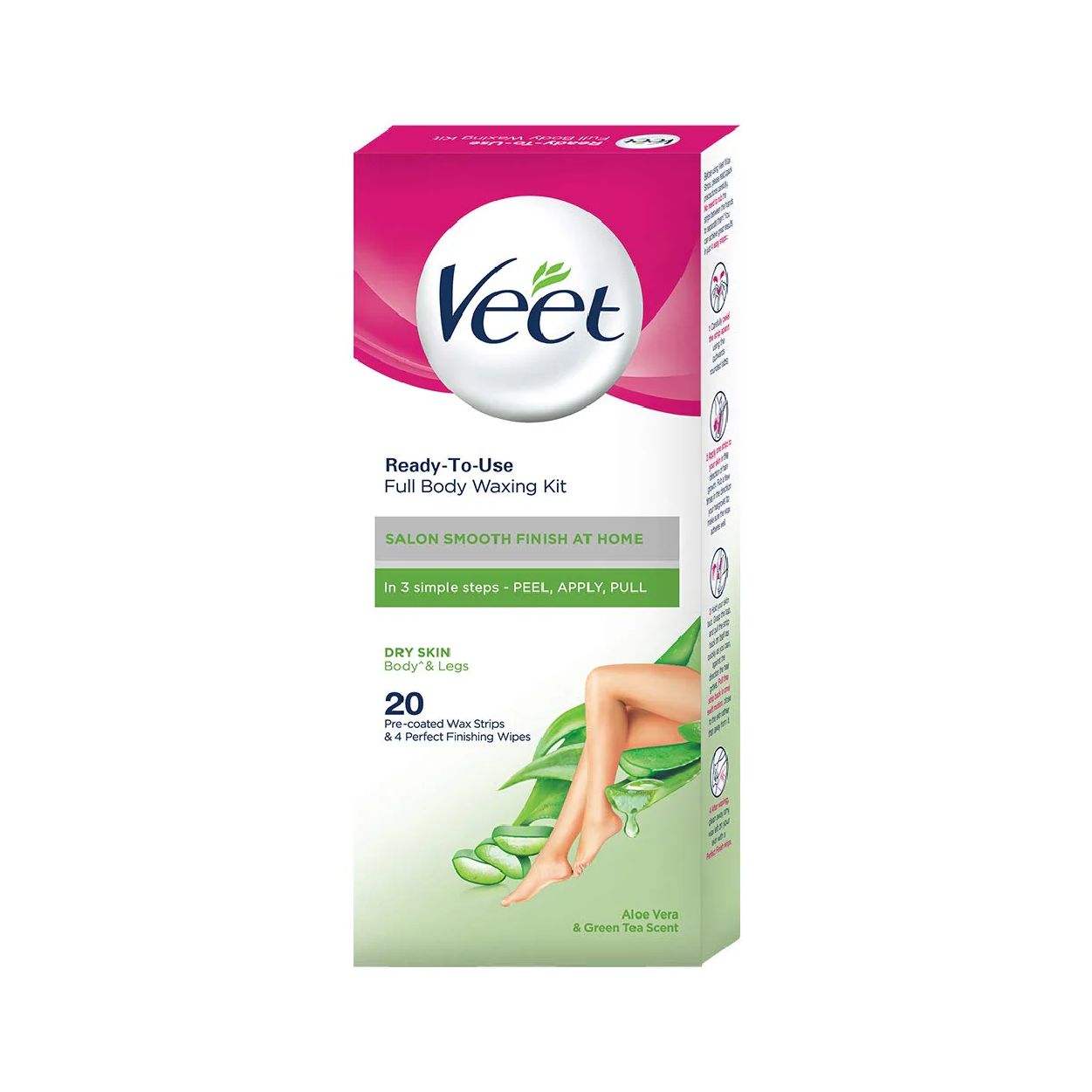 Veet Wax Strips Dry Skn W/Aloe Vera 20'S