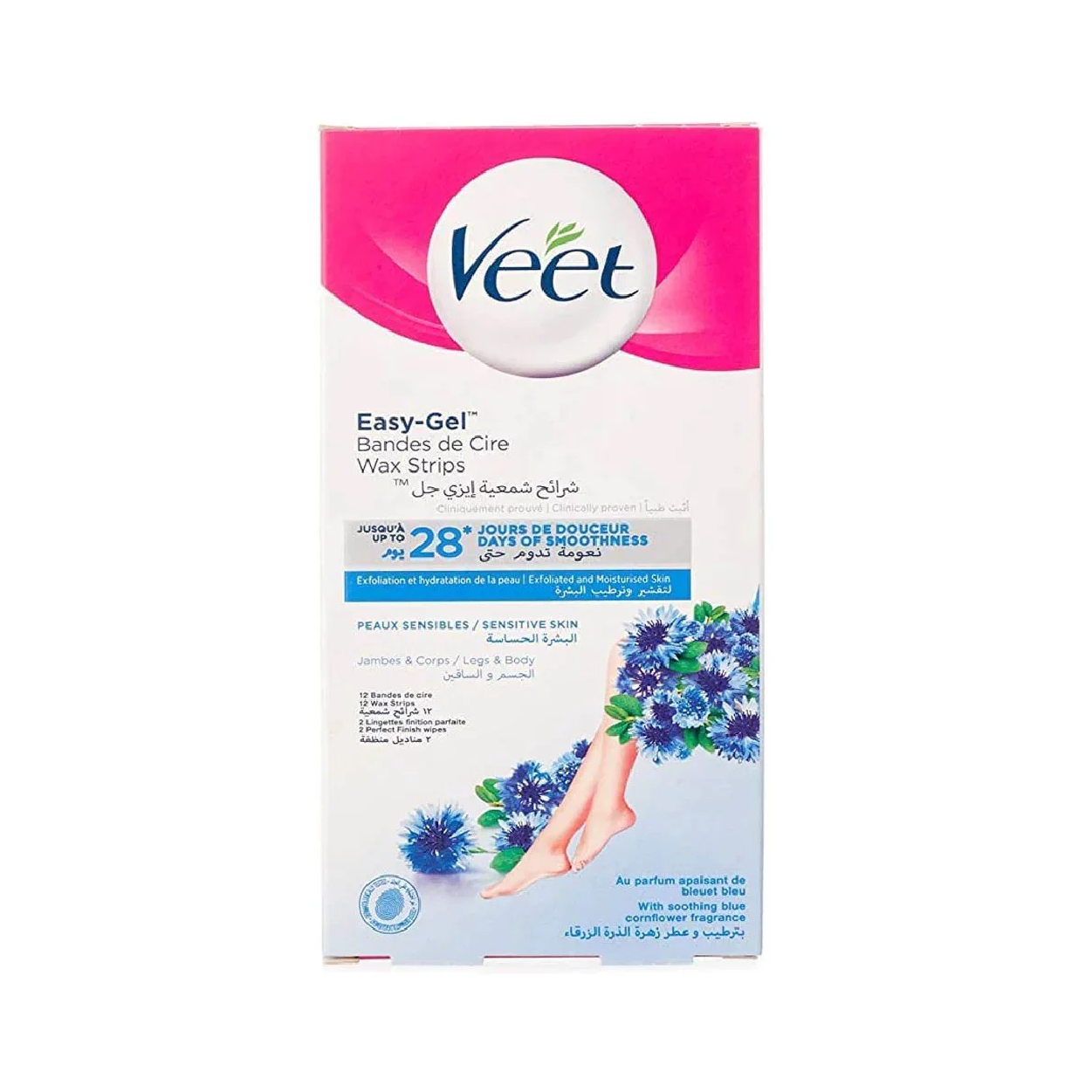 Veet Gel Wax Strips Body & Legs Sens 20'S