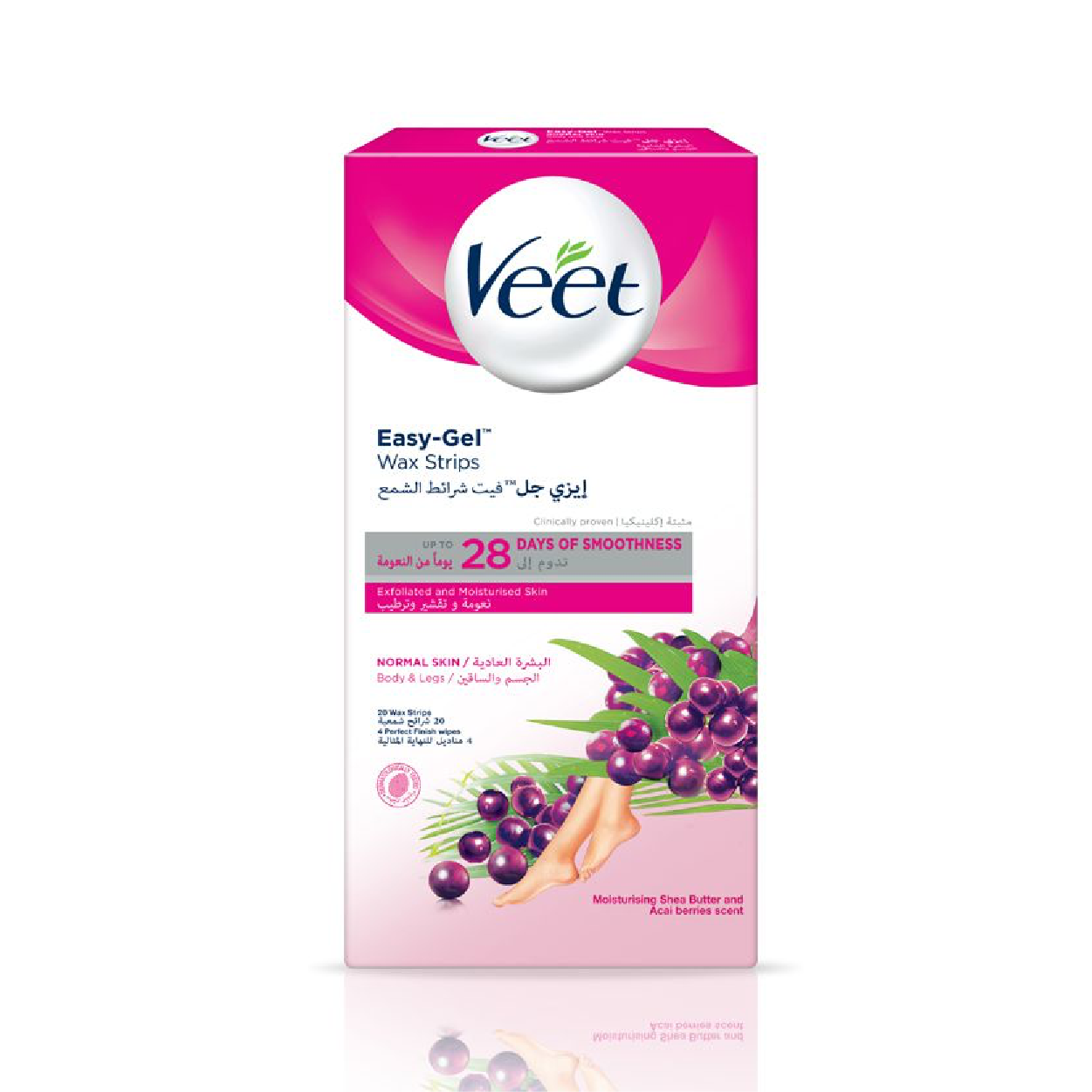 Veet Gel Wax Strips Body&Legs Nor 20'S