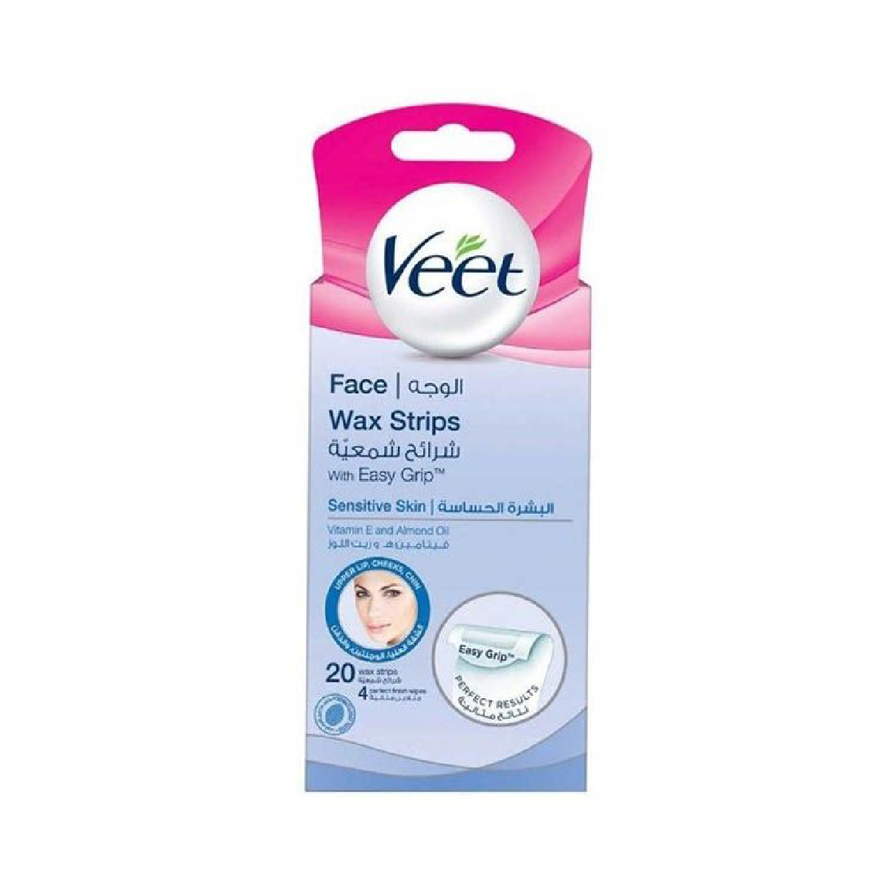 Veet Face Wax Strips Sensitive Skn 20'S