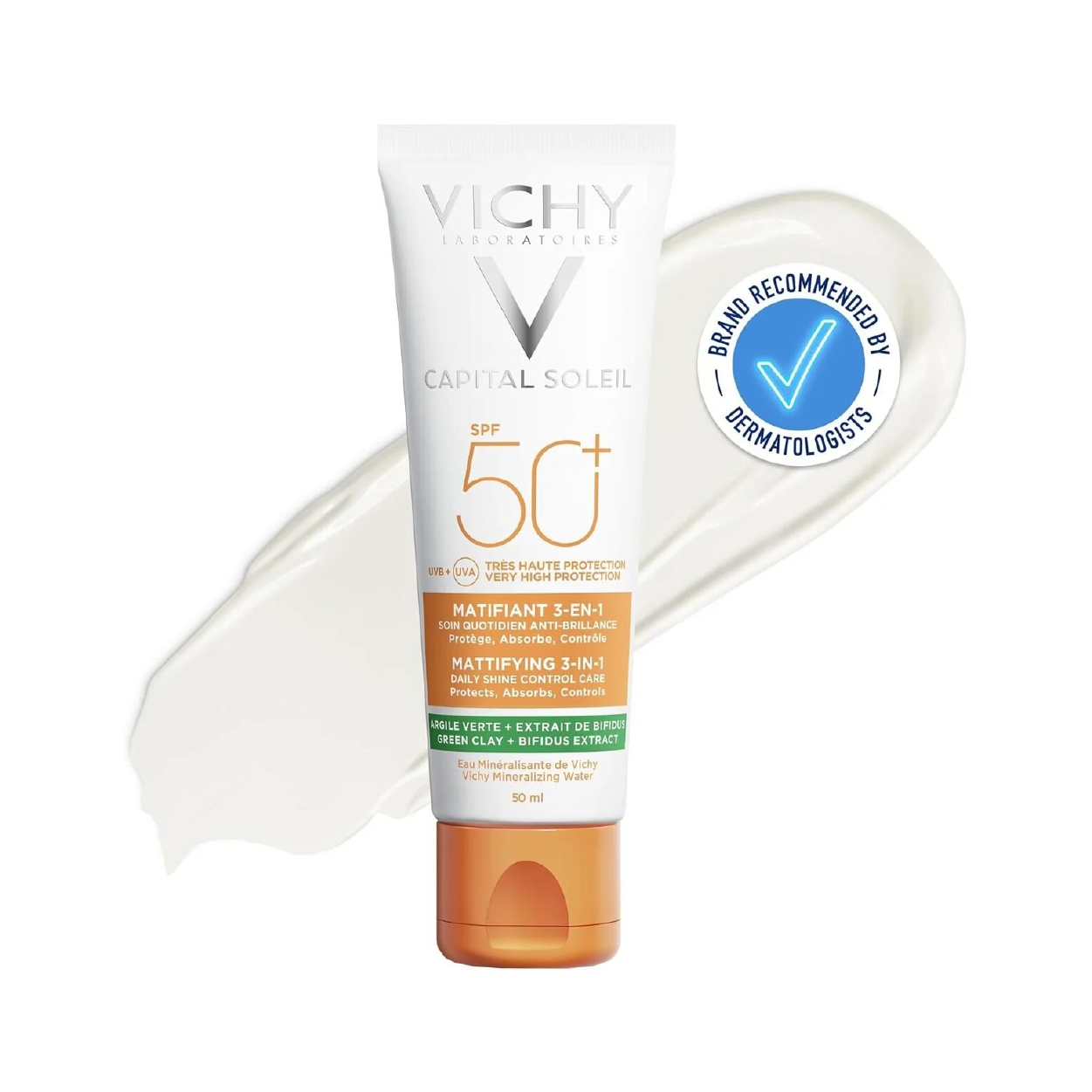 Vichy Capital Soleil Spf50+Mattifying 3In1 Crm 50Ml