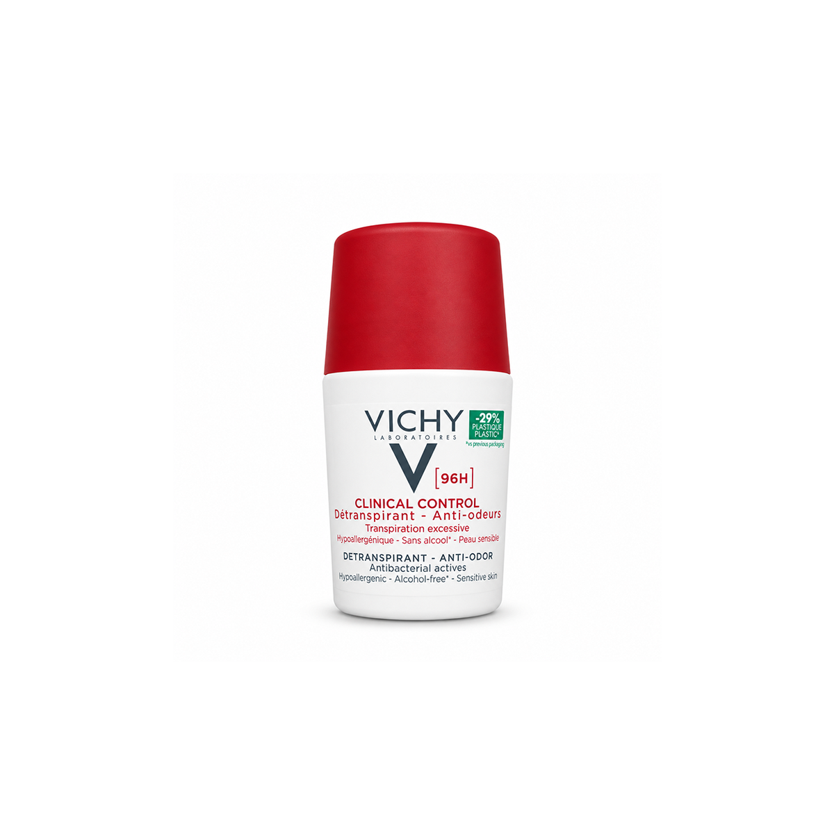 Vichy Clinical Control 96H Détranspirant Anti-Odeurs roll-on antiperspirant 50ml for 96-hour sweat protection