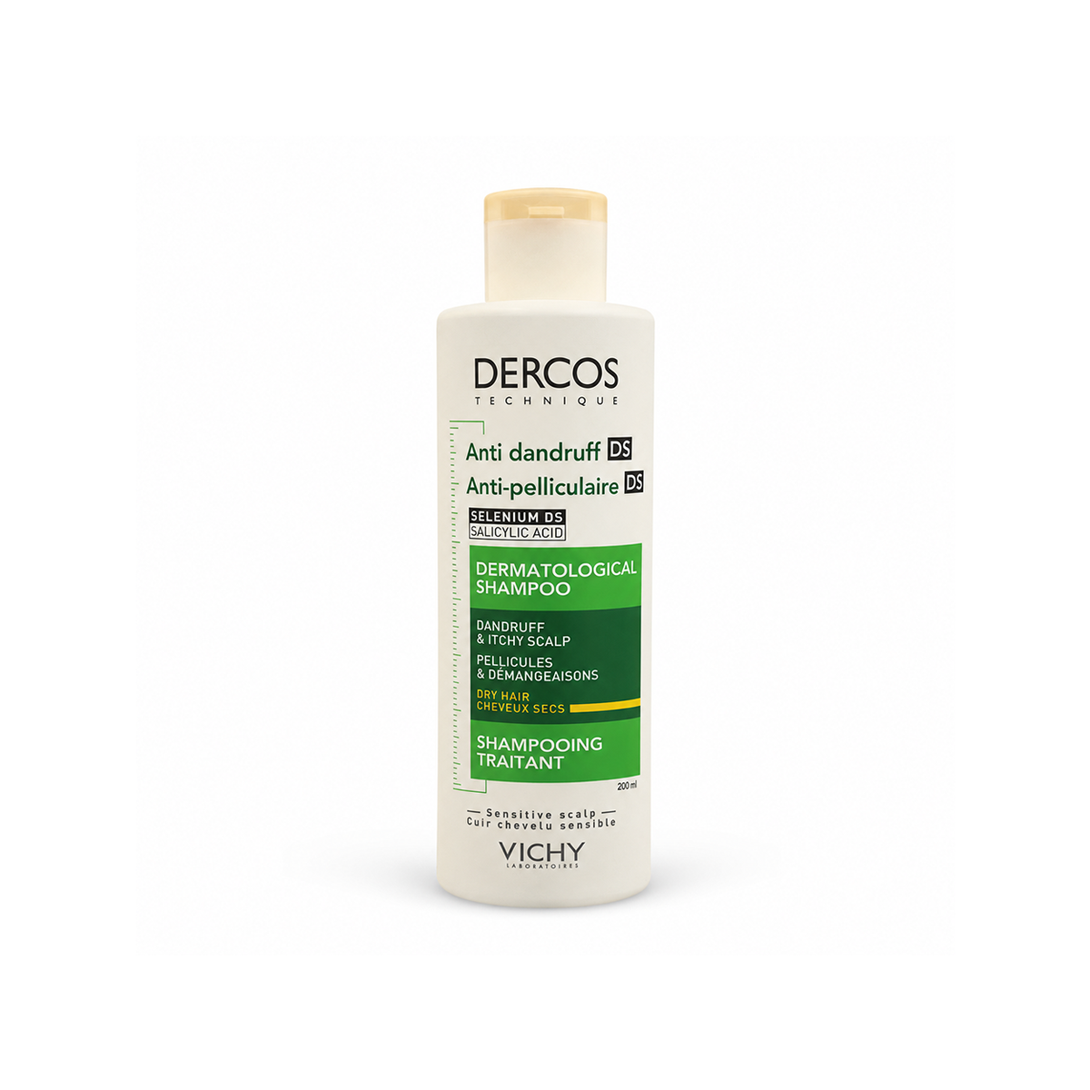 Vichy Dercos Technique Anti-Dandruff DS Treatment Shampoo for Dry Hair 200ml for dandruff and itchy scalp