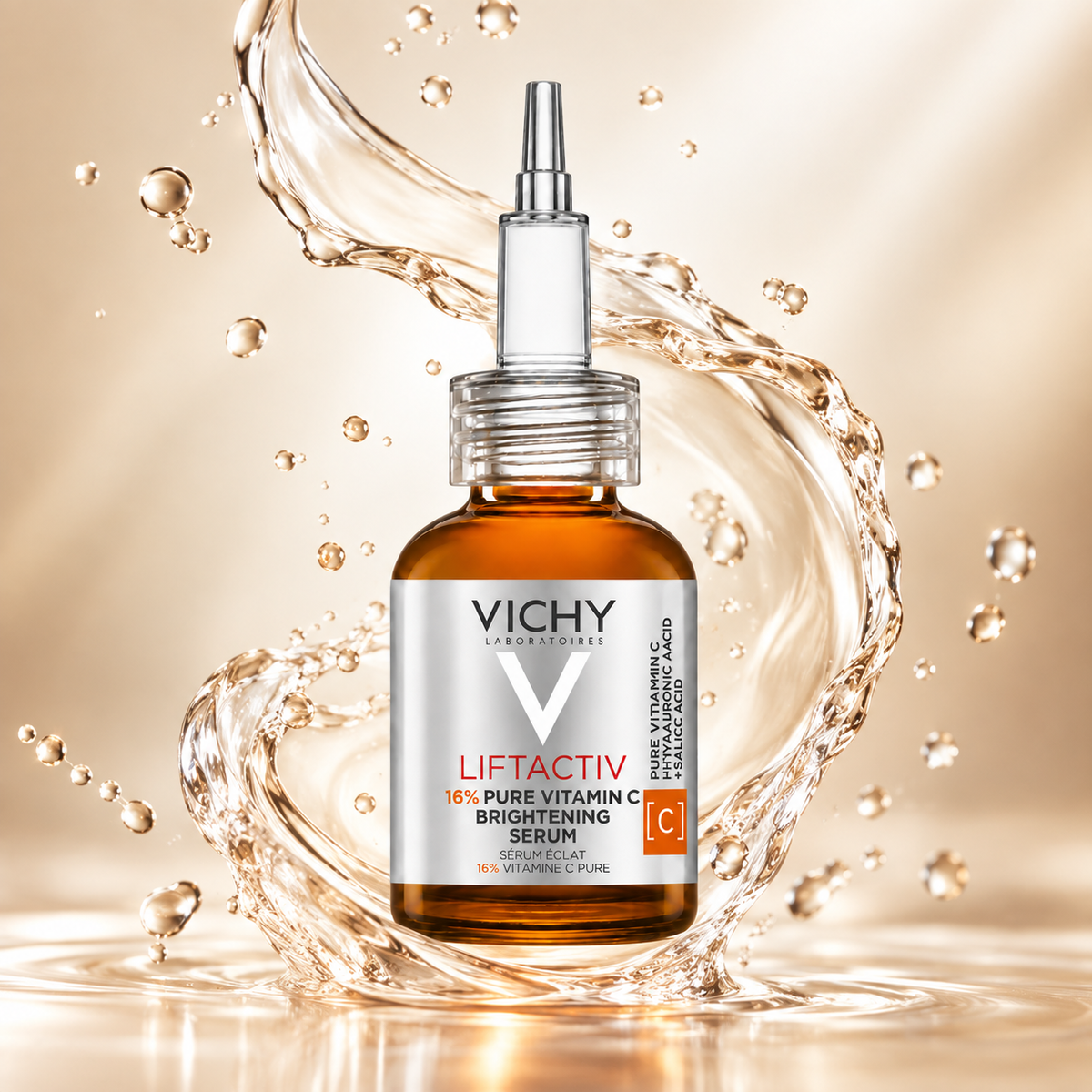 Vichy Liftactiv 16% Pure Vitamin C Brightening Serum 20ml for brighter, hydrated, smoother-looking skin