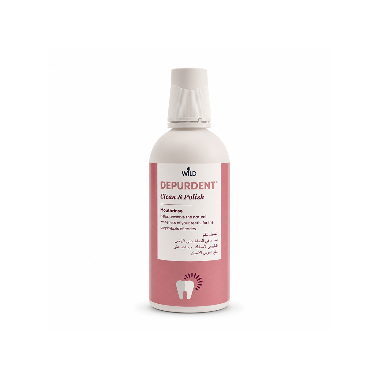 WILD DEPURDENT Clean & Polish Mouthrinse 500ml for preserving natural tooth whiteness and daily oral care