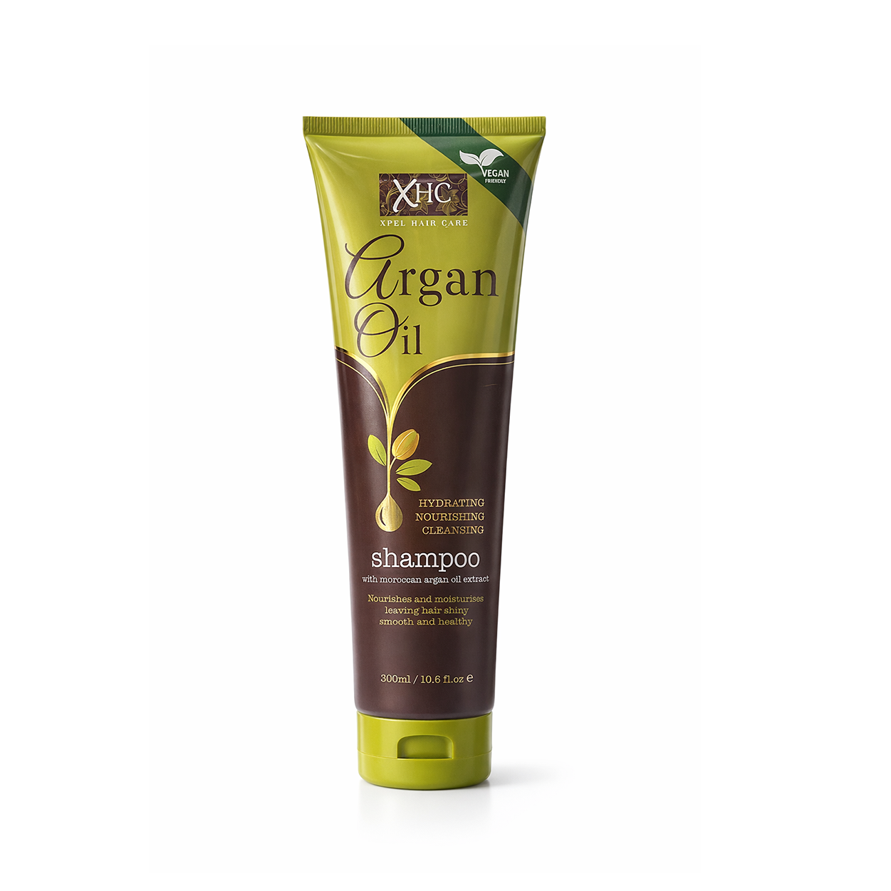 XHC Argan Oil Hydrating Shampoo 300ml tube for dry and frizzy hair, nourishing formula with argan oil for smooth and shiny results
