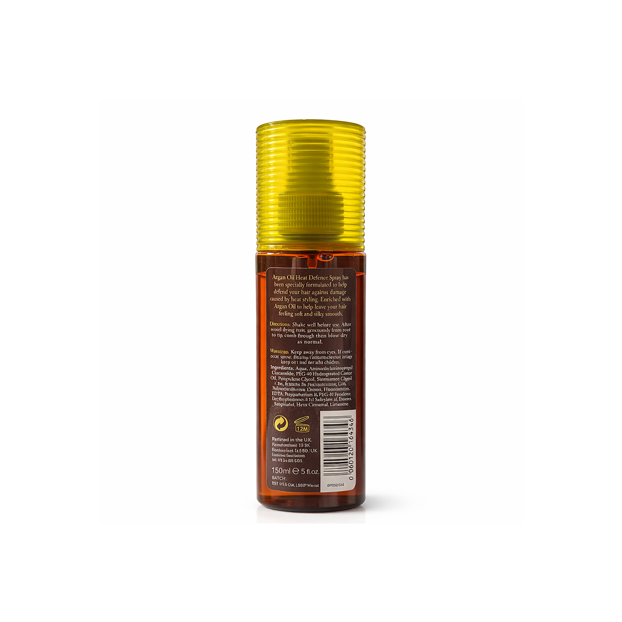 Xpel Argan Oil Heat Defence Leave In Spray 150ml heat protection hair spray for preventing damage and adding shine