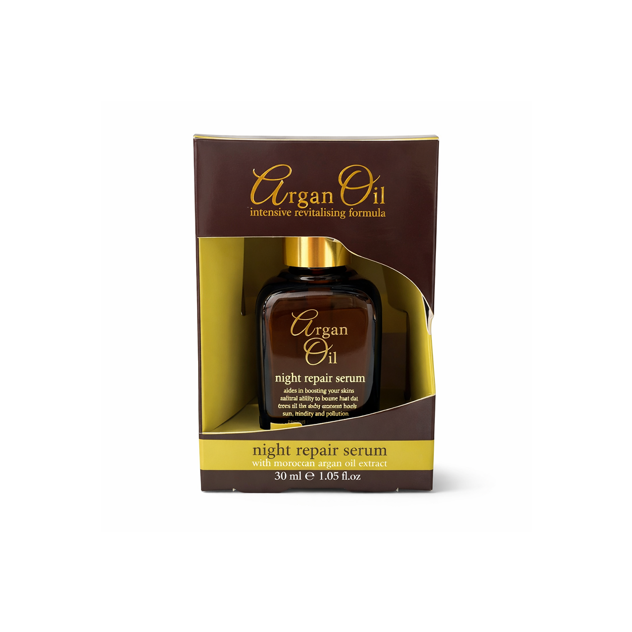 Xpel Argan Oil Night Repair Serum 30ml face serum bottle for deep hydration and overnight skin repair