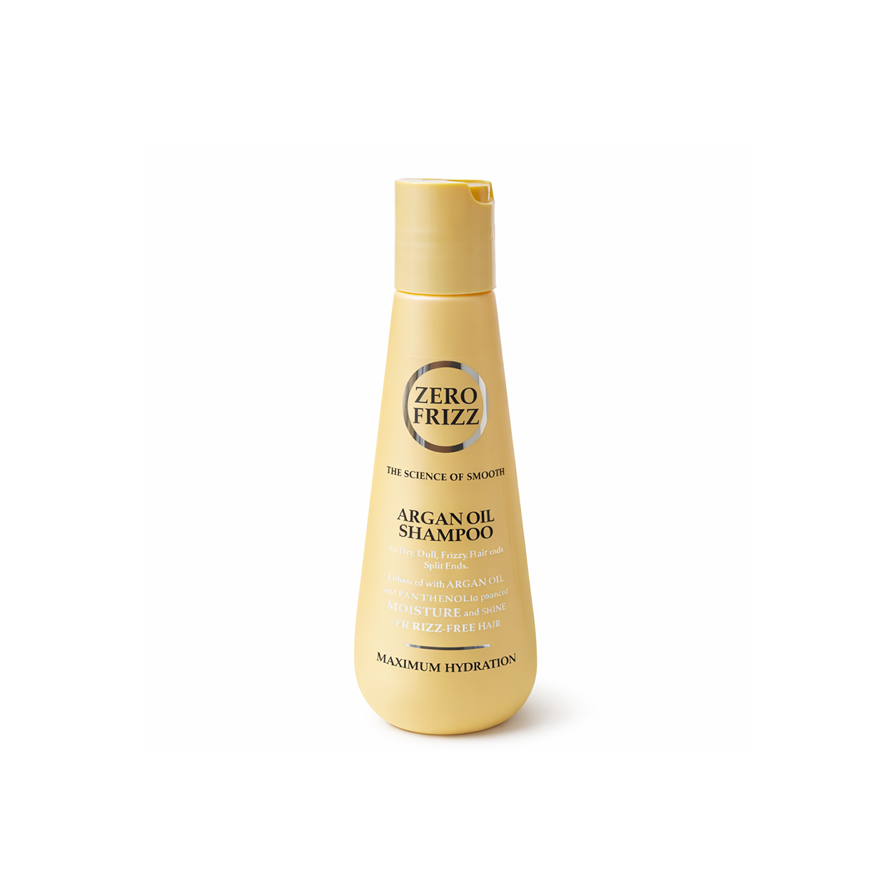 Zero Frizz Argan Oil Shampoo 355ml anti-frizz shampoo bottle for smooth, hydrated and shiny hair
