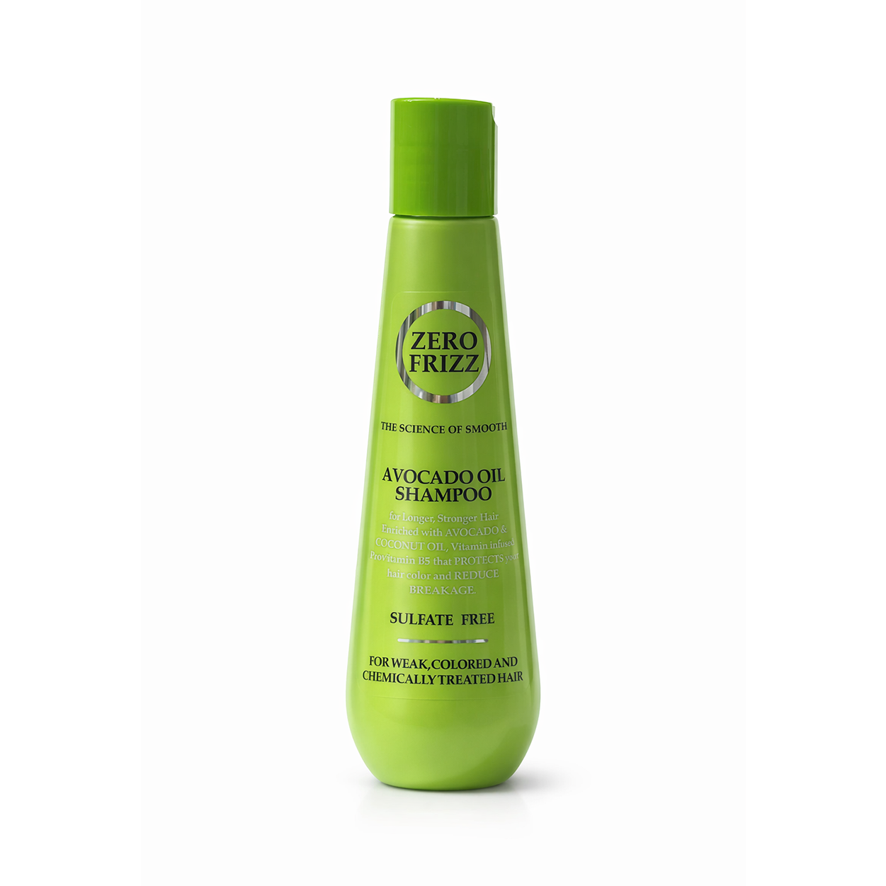 Zero Frizz Avocado Oil Shampoo 355ml sulfate-free anti-frizz shampoo for dry and damaged hair nourishment