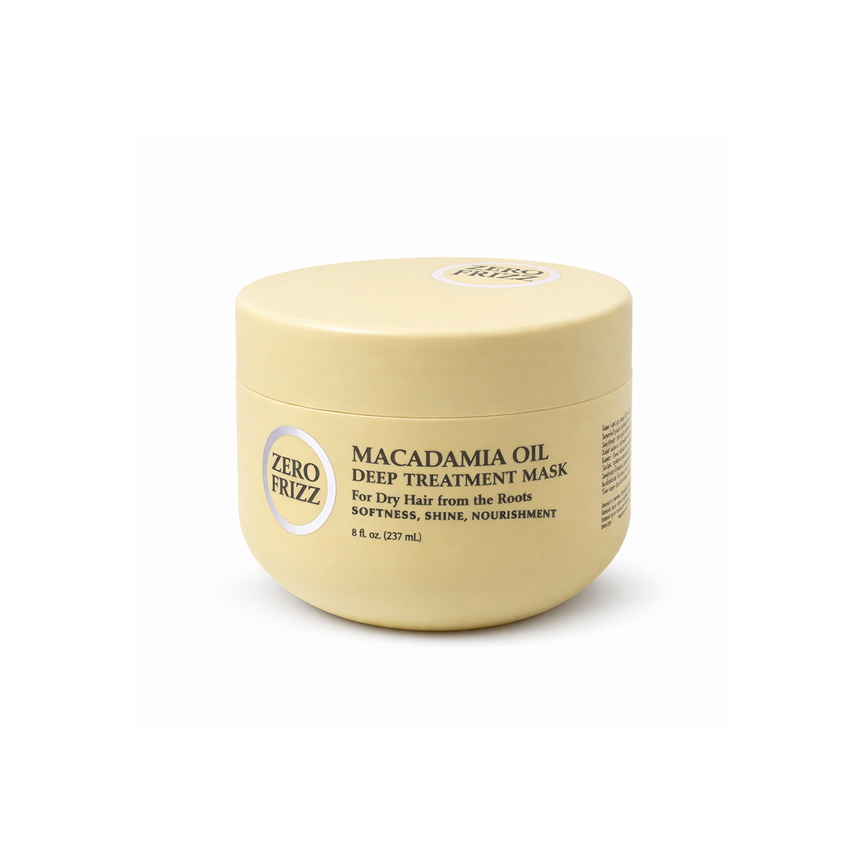 Zero Frizz Macadamia Oil Deep Treatment Hair Mask 470ml for dry and damaged hair hydration and frizz control