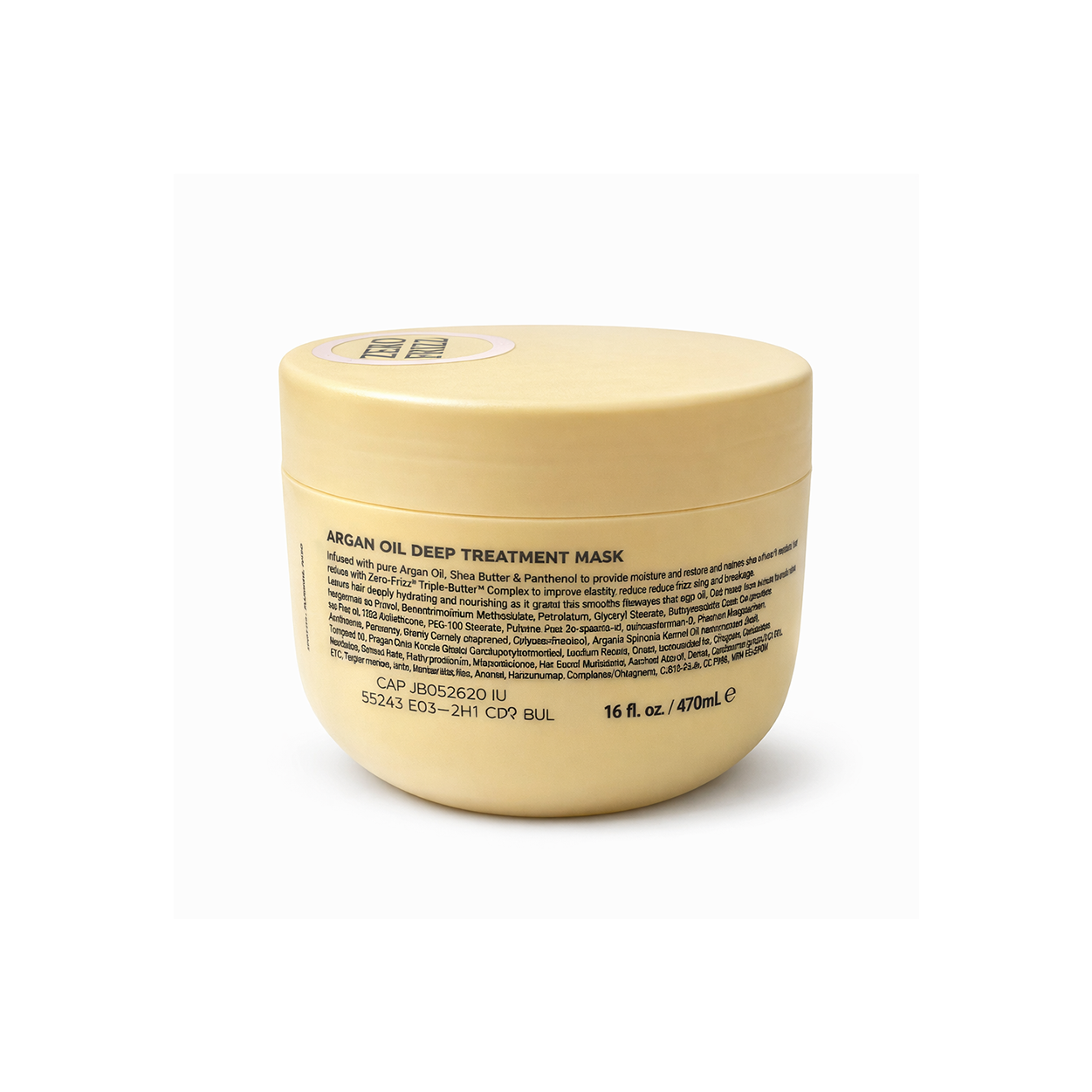 Zero Frizz Argan Oil Deep Treatment Mask 470ml hair treatment mask for deep hydration and frizz control