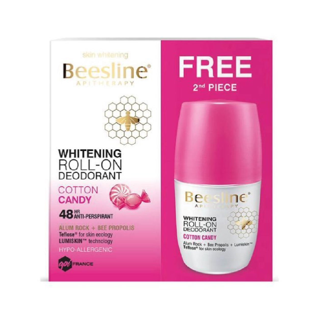 Beesline Deo Roll Cotton Candy 1+1