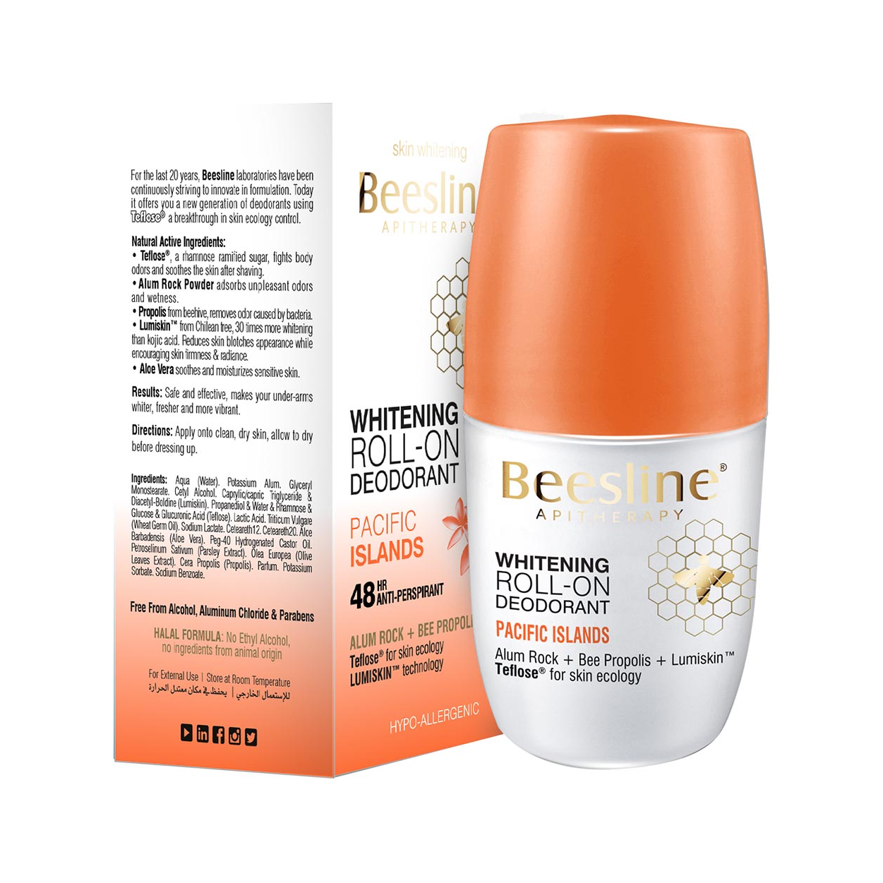 Beesline Deo Roll-On Pacific Islands 48H 50Ml